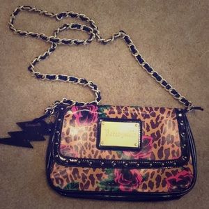 BETSEYVILLE Leopard and Rose Gold Chain Crossbody